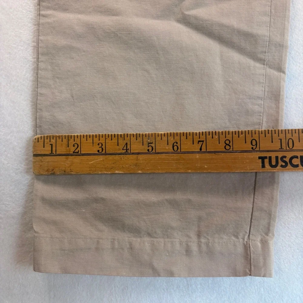 Banana Republic Mens Modern Relaxed Fit Linen Cotton Chinos Tan Khaki 32/30